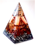 Sacral Chakra - Orgone pyramid - carnelian & tiger eye (5G)