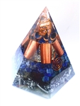 throat Chakra - Orgone pyramid - lapis lazuli and pyrite (5G)