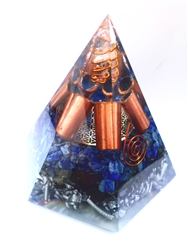 throat Chakra - Orgone pyramid - lapis lazuli and pyrite (5G)