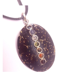 tourmaline chakra orgone energy pendant