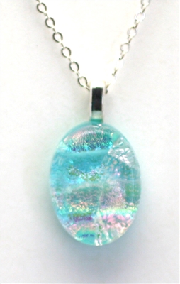 Dichroic glass pendant.  Handmade on Maui Hawaii fused glass