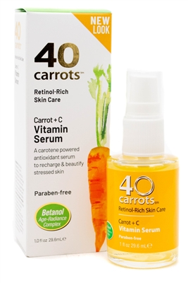 40 Carrots Carrot + C VITAMIN SERUM, Recharge and Beautify Stressed Skin   1 fl oz