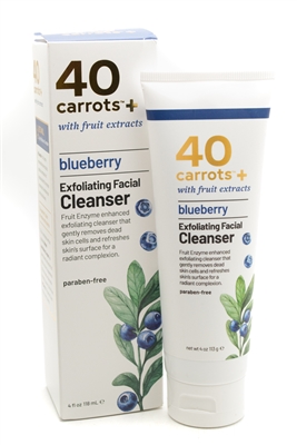 40 Carrots blueberry Exfoliating Facial Cleanser  4 fl oz