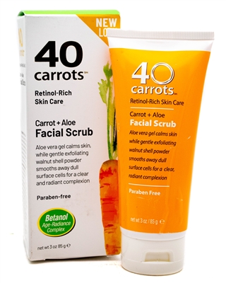40 Carrots carrot + aloe Facial Scrub 3 Oz.