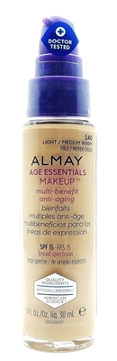 Almay Age Essentials Makeup SPF15 140 Light/Medium Warm 1 Fl Oz.