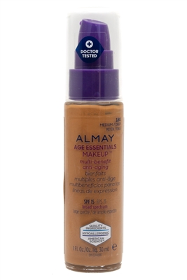 Almay AGE ESSENTIALS Makeup SPF15, 160 Medium/Deep  1 fl oz