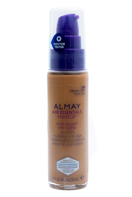 Almay Age Essentials Makeup SPF15 180 Medium/Deep  1 fl oz.