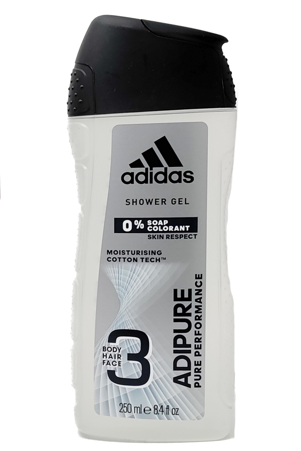 adidas ADIPURE Shower Gel for Hair, Body and Face 8.4 fl oz