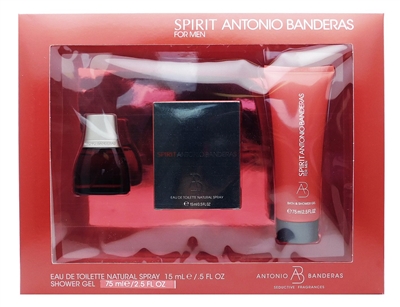 Antonio Banderas Spirit For Men Gift Set: Eau De Toilette .5 Fl Oz., Shower Gel 2.5 Fl Oz., Seductive Fragrance