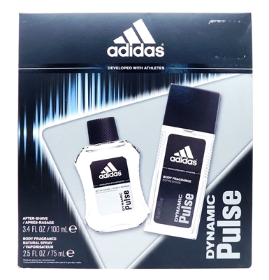 adidas Dynamic Pulse Set: After-Shave 3.4 Fl Oz., Body Fragrance Natural Spray 2.5 Fl Oz.