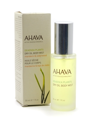 Ahava DeadSea Plants Dry Oil Body Mist, mandarin and cottonwood  1 fl oz