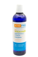 Acne Free WITCH HAZEL Mattifying Toner,   Shine Control, Rebalances PH, Removes Excess Oil   8.4 fl oz