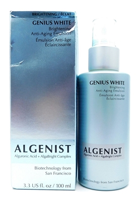 Algenist Genius White Brightening Anti-Aging Emulsion 3.3 Fl Oz.