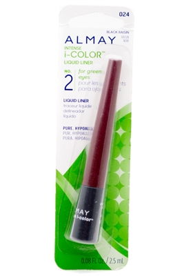 Almay Intense i-COLOR Liquid Liner No.2 for green eyes, 024 Black Raisin .08 fl oz