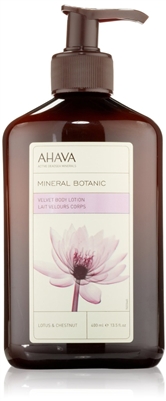 AHAVA Mineral Botanic Lotus & Chestnut Velvet Body Lotion 13.5 Oz