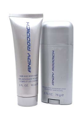 Andy Roddick Gift Set (No Box); Hair and Body Wash 3 fl oz and Alcohol Free Deodorant Stick  2.75 oz