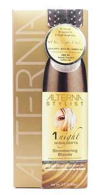 ALTERNA Stylist 1 Night Highlights Shimmering Blonde: ! Can of Color Mousse 3.3 Oz., 1 Reusable Brush Applicator