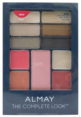 Almay The Complete Look 100 Light/Medium: Shadow .04 Oz., Blush .13 Oz., Lipstick .03 Oz., Lip Gloss .03 Oz.