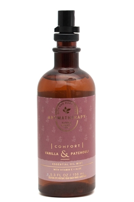 Bath & Body Works AROMATHERAPY Comfort Vanilla & Patchouli Essential Oil Mist  5.3 fl oz