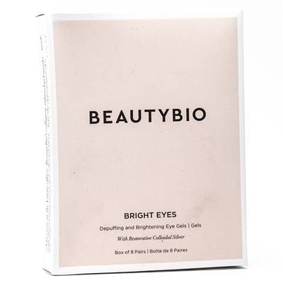 Beautybio BRIGHT EYES Depuffing and Brightening Eye Gels, with Colloidial Silver,  8 pairs
