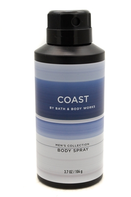 Bath & Body Works COAST Men's Collection Body Spray   3.7oz