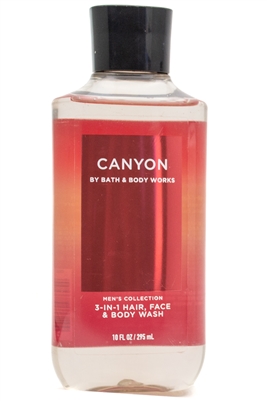 Bath & Body Works CANYON Men's 3-in1 Hair, Face and Body Wash  10 fl oz