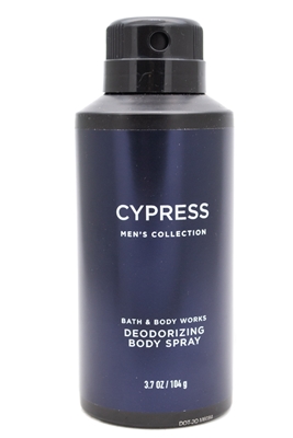 Bath & Body CYPRESS  Men's Deodorizing Body Spray   3.4 fl oz