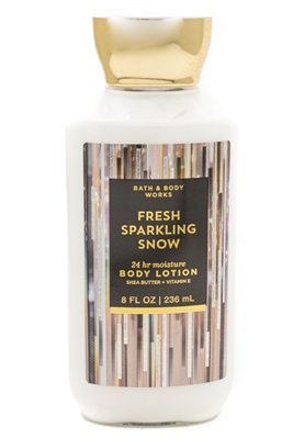 Bath & Body Works FRESH SPARKLING SNOW Shea Butter & Vitamin E Body Lotion, Iced Pear, Frozen Melon, Winter Apple, Snowdrop Blossom, Frosted Musk  8 fl oz
