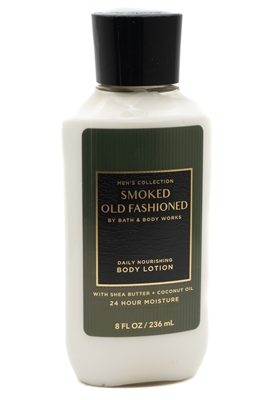 Bath & Body Works SMOKED OLD FASHIONED w/Shea Butter and Coconut Oil 24 hour Moisture Body Lotion for Men  8 fl oz