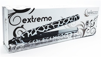 Bellezza Extremo Flat Iron Giraffe Print:  1 1/4 inch plates  100% titanium plates