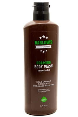 Barlow's FOAMING BODY WASH for Men.  6.7 fl oz