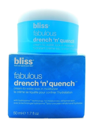 bliss Fabulous Drench 'N' Quench Cream-To-Water Lock-In Moisturizer 1.7 Fl Oz.