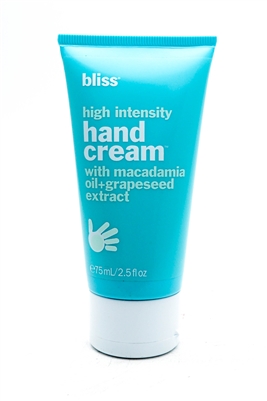 Bliss High Intensity Hand Cream w/ macadamia oil and grapeseed extract 2.5 Fl Oz.