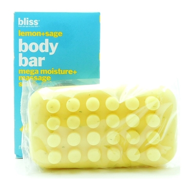 bliss Lemon + Sage Body Bar mega moisture + massage soap 5 Oz.