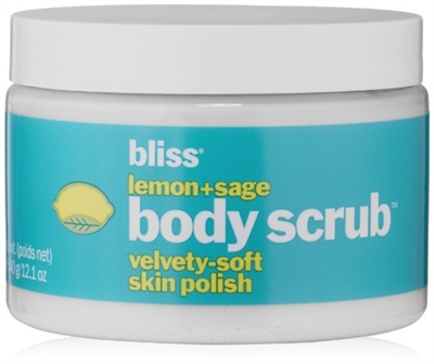 Bliss Lemon + Sage Body Scrub Velvety Soft Skin Polish 12.1 Oz