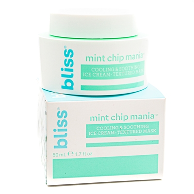 bliss MINT CHIP MANIA Cooling & Soothing Ice Cream Textured Mask  1.7oz
