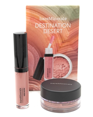 bare Minerals DESTINATION DESERT Mini Gen Nude Lip Laquer (.08oz) and Loose Mineral Blush (.03oz)