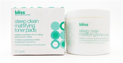 Bliss Steep Clean Mattifying Toner Pads - 50 Pads