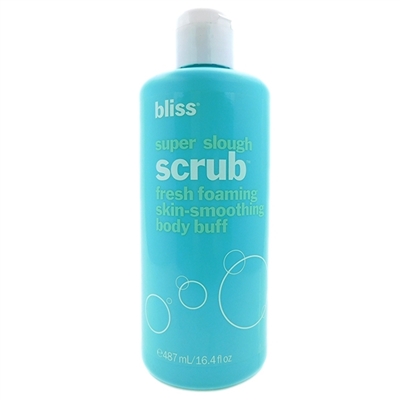 bliss Super Slough Scrub Fresh Foaming Skin-Smoothing Body Buff 16.4 Fl Oz.