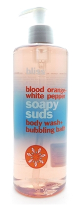 bliss Blood Orange+White Pepper Soapy Suds Body Wash+Bubbling Bath 16 Fl Oz.