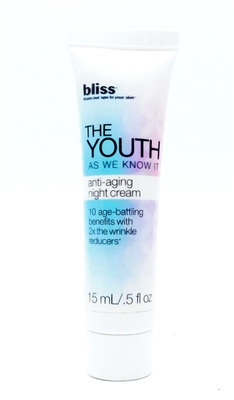 Bliss The Youth As We Know It Anti-Aging Night Cream .5 Fl Oz.