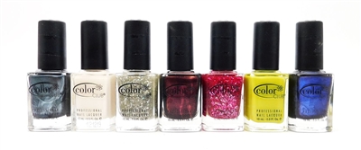 Color Club Professional Nail Lacquer set of 7: Voodoo You Do, Pink Satin, Diamond Drops, Jewel Of A Girl, Fame & Fortune, Sunrise Canyon, Personal Stylist (each .5 Fl Oz.)