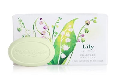 Crabtree & Evelyn Lily Triple Milled Soap  - 3 Bars