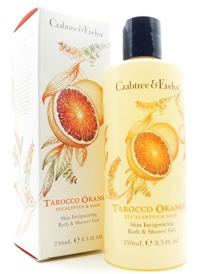 Crabtree & Evelyn Tarocco Orange Skin Invigorating Bath & Shower Gel 8.5 Fl Oz.