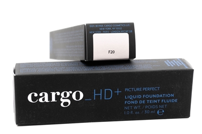 cargo_HD+ Picture Perfect Liquid Foundation F20,   1 fl oz