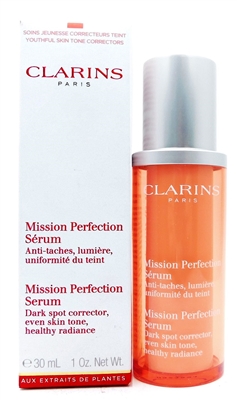 Clarins Mission Perfection Serum Dark Spot Corrector, Even Skin Tone, Healthy Radiance 1 Oz.