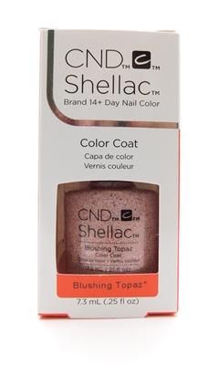 CND Shellac Brand 14+ Day Nail Color Color Coat Blushing Topaz .25FLOz
