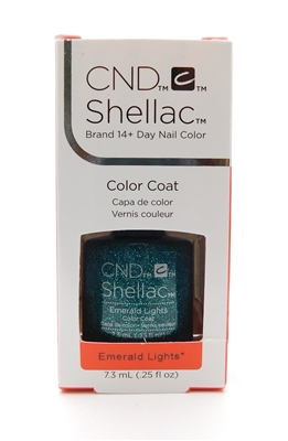 CND Shellac Brand 14+ Day Nail Color Color Coat Emerald Lights .25FLOz