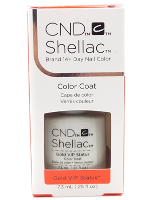 CND Shellac Brand 14+ Day Nail Color Color Coat, Gold VIP Status  .25 fl oz
