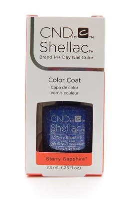 CND Shellac Brand 14+ Day Nail Color Color Coat Starry Sapphire .25FLOz